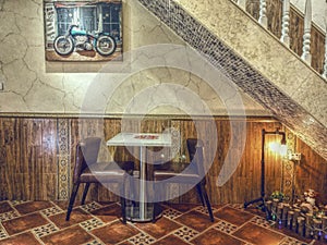 A corner of the retro cafe