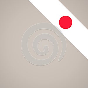 Corner ribbon flag of Japan