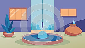 In the corner of the room a small water feature trickled softly adding a calming background noise to the theutic session