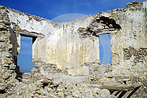 Corner of ruined house