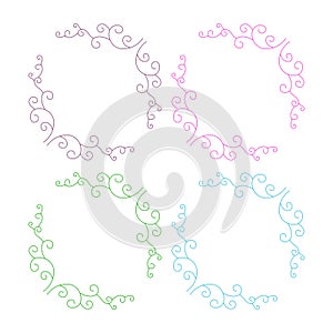 Corner Swirl Luxury Ornamental Labels Collection