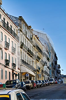 Corner of taxi on Lisbon street