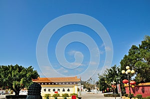 He corner of a temple