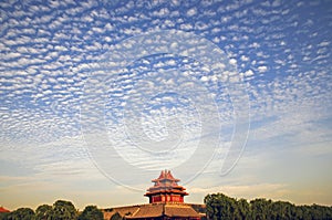 corner tower in forbidden city