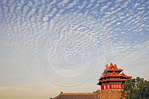 corner tower in forbidden city