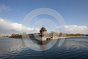 The corner tower of The Forbidden City