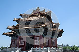 Corner tower in the forbidden city
