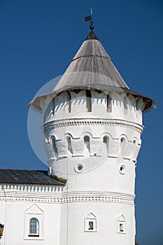 The corner tower of the Seating courtyard of Tobolsk Kremlin. Tobolsk. Siberia. Russia