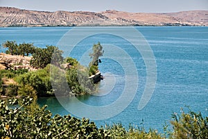 Corner view of Euphrates river in Gaziantep.