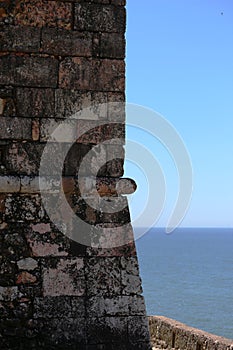 Corner of a wall of a lighthouse