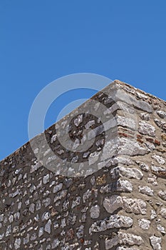 Corner of a wall made of stones