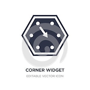 corner widget icon on white background. Simple element illustration from UI concept