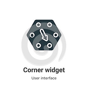 Corner widget vector icon on white background. Flat vector corner widget icon symbol sign from modern user interface collection