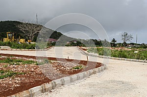 Corners Of Road Construction In Progress