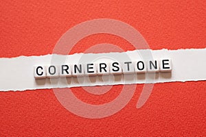 Cornerstone - word concept on cubes