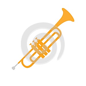 Cornet, Part Of Musical Instruments Set Of Realistic Cartoon Vector Isolated Illustrations