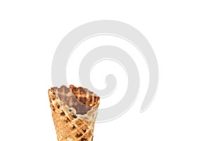 Cornet; shell for serving scoops of ice cream - photo on white background photo