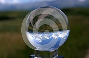 The cornfield in the crystal ball photo