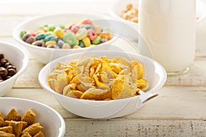 Cornflake cereals in a bowl