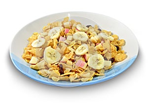 Cornflake with currant and mix fruit