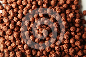 Cornflakes background, close up, brown
