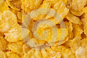 Cornflakes background close up