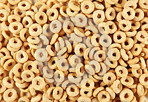 Cornflakes background, close up, yellow