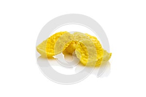 Cornflakes isolated on white. Cereal corn flakes - snack breakfast best with milk. Diet, vegetarian or clean eating
