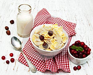 Cornflakes with milk