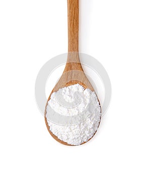 Cornflour  on wooden spoon