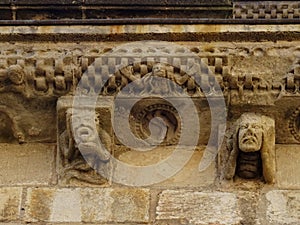 Cornice of the Cathedral of Cahors. France.