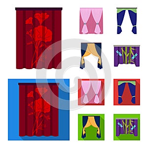 Cornices, garters, ribbon and other web icon in cartoon,flat style.Machine, textiles, furniture icons in set collection.