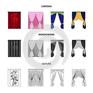 Cornices, garters, ribbon and other web icon in cartoon,outline,monochrome style.Machine, textiles, furniture icons in