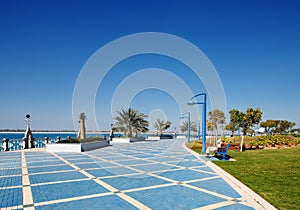 The Corniche promenade of Abu Dhabi