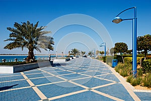 The Corniche promenade of Abu Dhabi