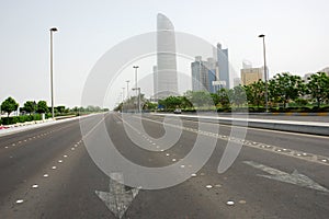 Corniche road in Abu Dhabi