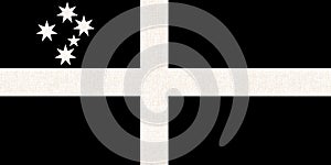 The Cornish Australian flag on fabric. Illustration of Cornish Australian flag