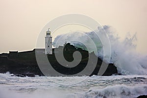 Cornish coast gets battered by storms