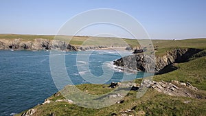 Cornish cove Porth Joke Cornwall England UK near Newquay and Crantock