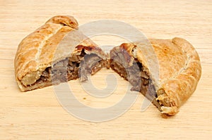 Cornish pasty on board