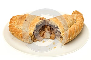 Cornish Pasty cut in half