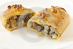 Cornish Pasty Cut in Halves