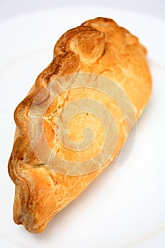 Cornish pasty on a plate photo