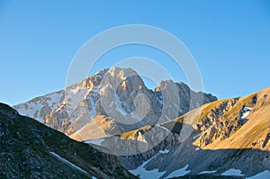 Corno Grande and Corno Piccolo peak, Abruzzo, Italy photo