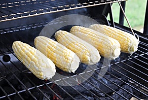 Corns in a grill photo