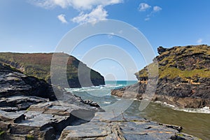 Cornwall coast Boscastle Cornwall England UK beautiful autumn day