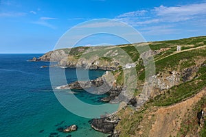 Cornwall coastline with stunning view