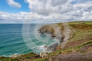 Cornwall lizard peninsular and cornish coastal footpath photo