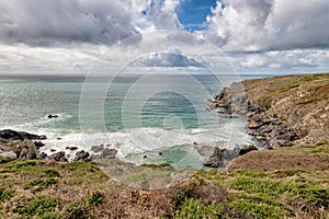 Cornwall lizard peninsular and cornish coastal footpath photo