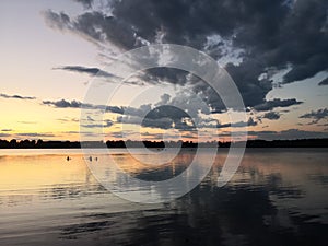 Cornwall sunset on the river